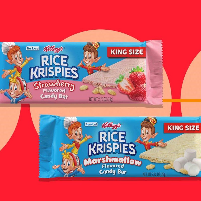 Rice Krispies strawberry candy bar