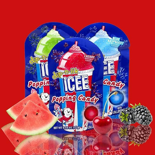 Icee Popping Candy and Lolipop